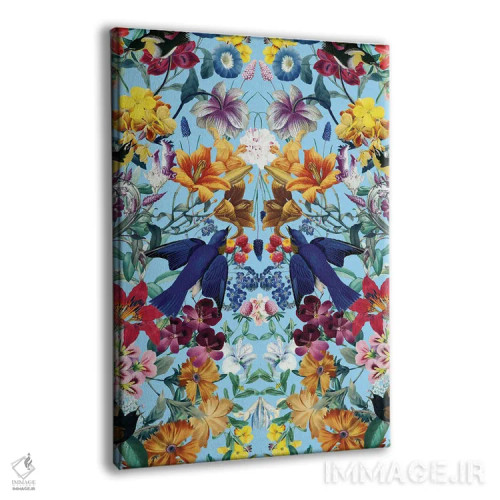 تابلو گلها و پرندگان شماره ۴۳ اثر برجو کورکمازیورک - نمای پرسپکتیو محصول