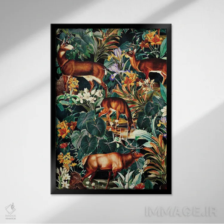 تابلو شب کریسمس اثر برجو کورکمازیورک - نمای قابدار مشکی