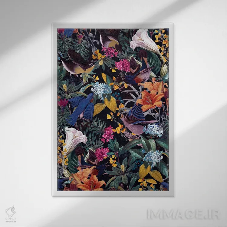 تابلو سرزمین پرندگان اثر برجو کورکمازیورک - نمای قابدار سفید