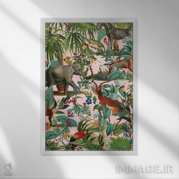 تابلو جنگل زیبا شماره ۹ اثر برجو کورکمازیورک - نمای قابدار سفید