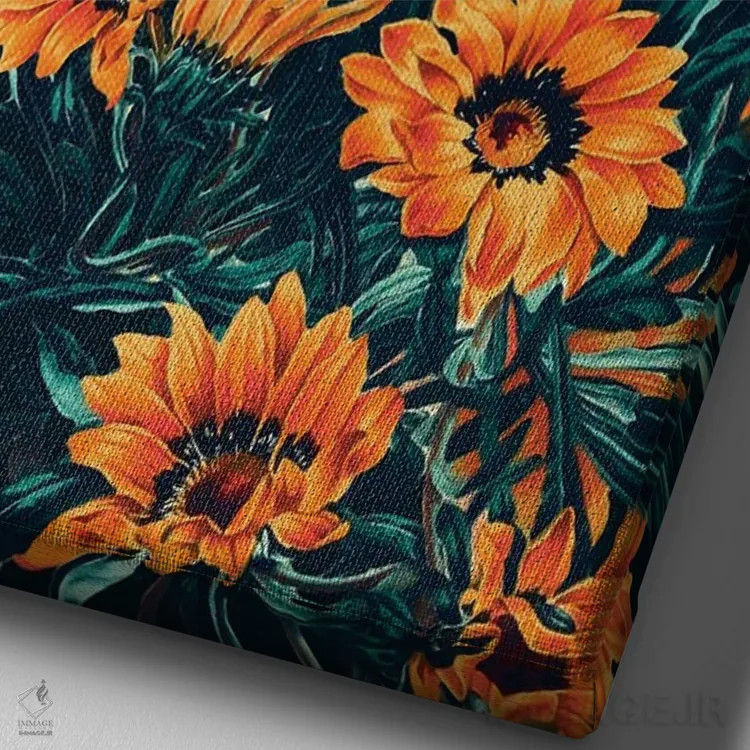 تابلو رویاهای تابستانی اثر برجو کورکمازیورک - نمای نزدیک بافت بوم