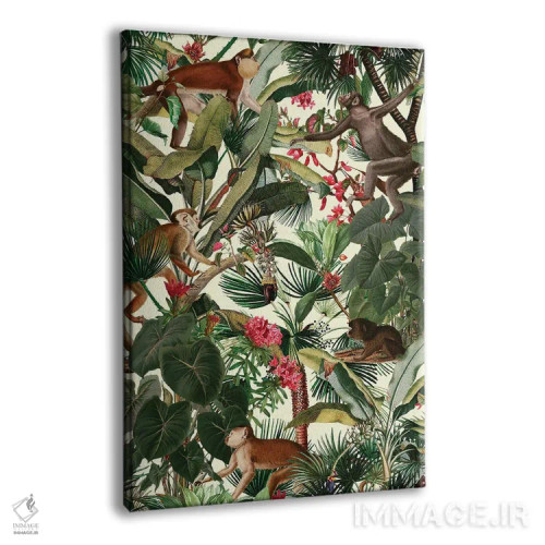 تابلو جنگل میمونها اثر برجو کورکمازیورک - نمای پرسپکتیو محصول