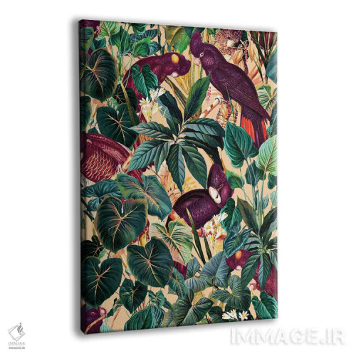 تابلو گلها و پرندگان شماره ۴۲ اثر برجو کورکمازیورک - نمای پرسپکتیو محصول