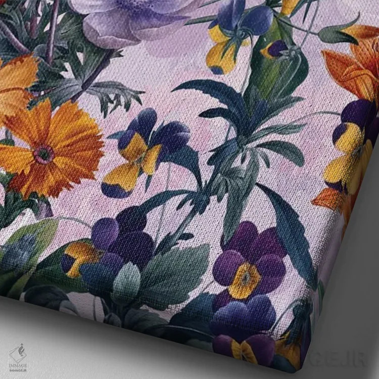 تابلو باغ کلاسیک شماره ۱۱ اثر برجو کورکمازیورک - نمای نزدیک بافت بوم