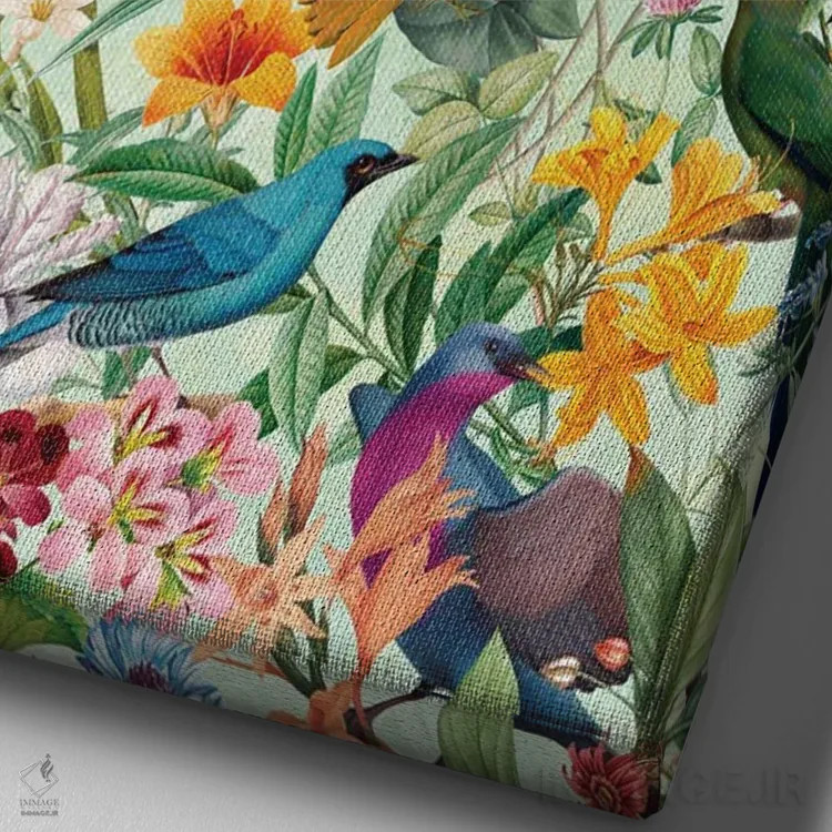 تابلو بهشت گرمسیری شماره ۲ اثر برجو کورکمازیورک - نمای نزدیک بافت بوم