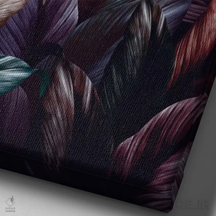 تابلو جنگل نیمهشب شماره ۵ اثر برجو کورکمازیورک - نمای نزدیک بافت بوم