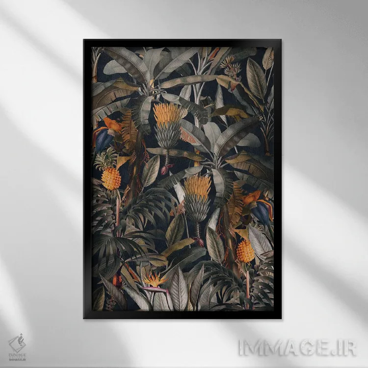 تابلو جنگل نیمهشب شماره ۳ اثر برجو کورکمازیورک - نمای قابدار مشکی