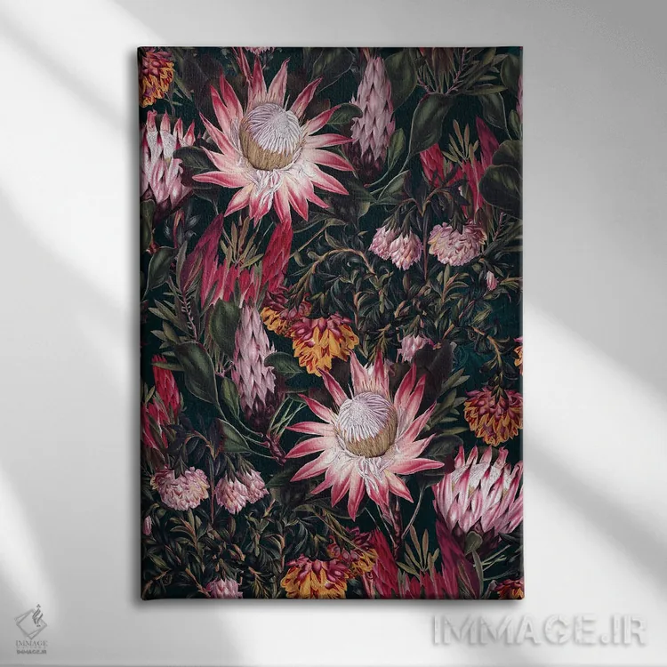 تابلو طرح شب گل پروته شماره ۲ اثر برجو کورکمازیورک - نمای روبهرو روی دیوار