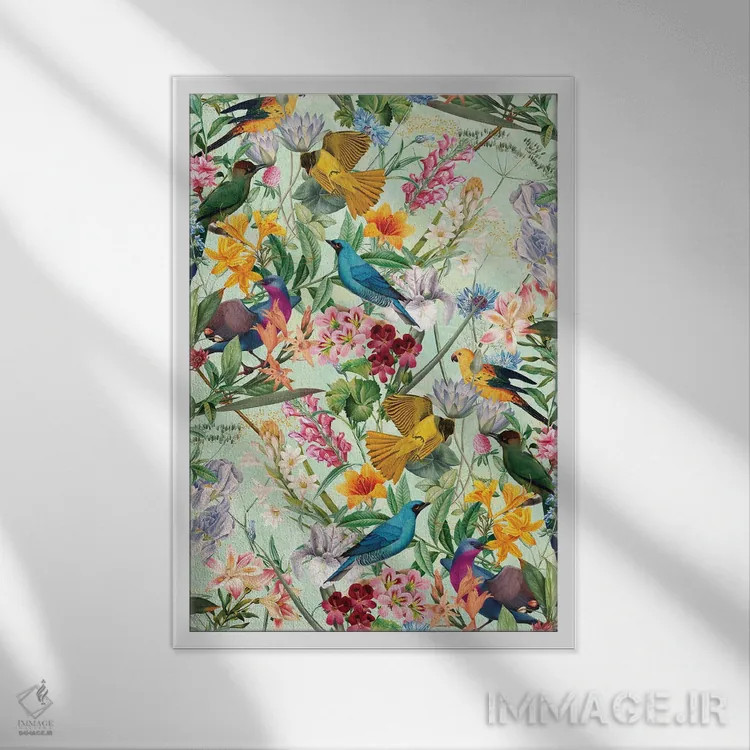 تابلو بهشت گرمسیری شماره ۲ اثر برجو کورکمازیورک - نمای قابدار سفید