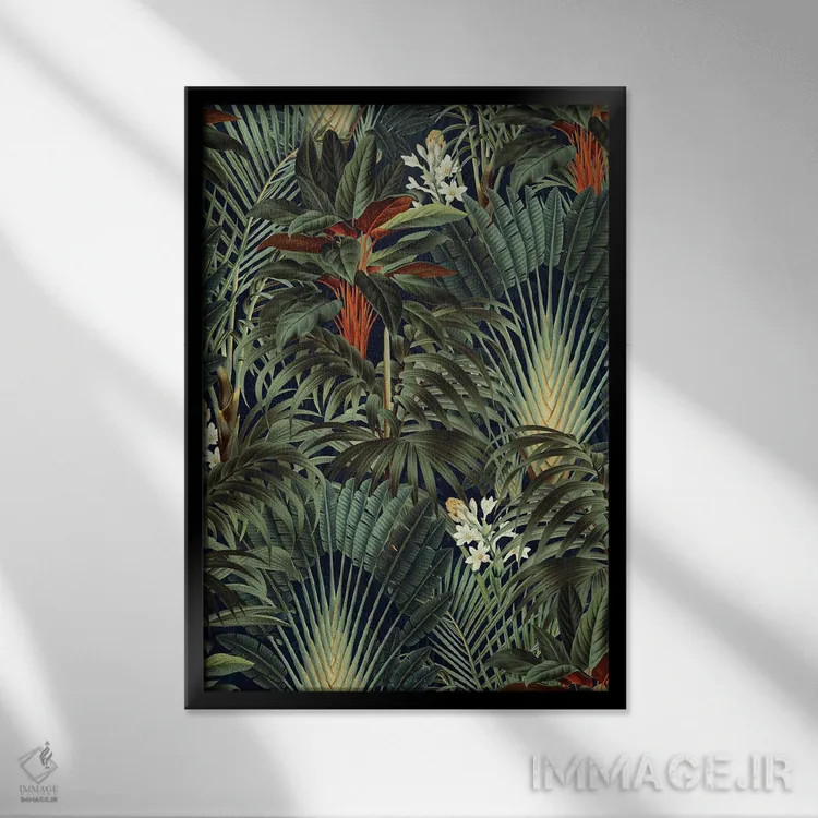 تابلو جنگل نیمهشب اثر برجو کورکمازیورک - نمای قابدار مشکی