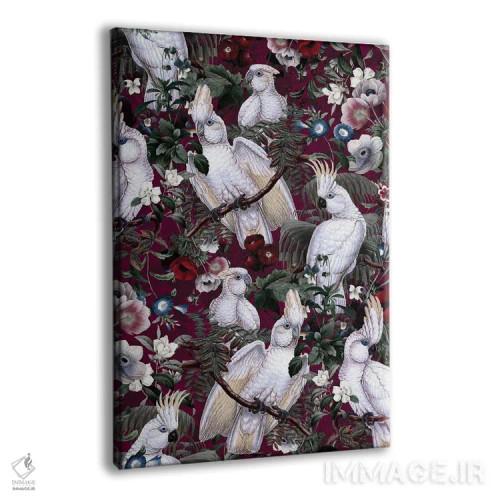 تابلو گلها و پرندگان شماره ۴۱ اثر برجو کورکمازیورک - نمای پرسپکتیو محصول