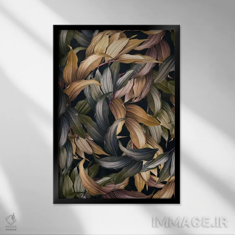 تابلو جنگل جادویی گرمسیری شماره ۴ اثر برجو کورکمازیورک - نمای قابدار مشکی