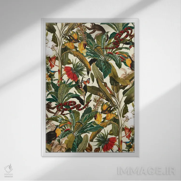 تابلو جنگل زیبا شماره ۴ اثر برجو کورکمازیورک - نمای قابدار سفید