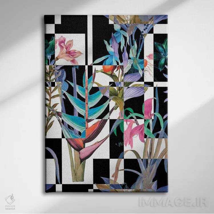 تابلو توهم گلها اثر برجو کورکمازیورک - نمای روبهرو روی دیوار