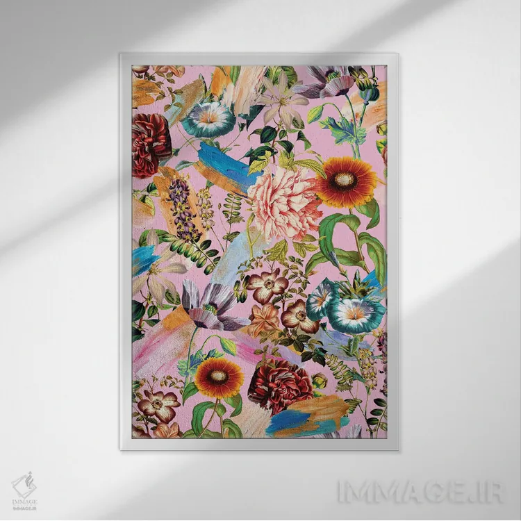 تابلو گیاهی تابستانی شماره ۹ اثر برجو کورکمازیورک - نمای قابدار سفید