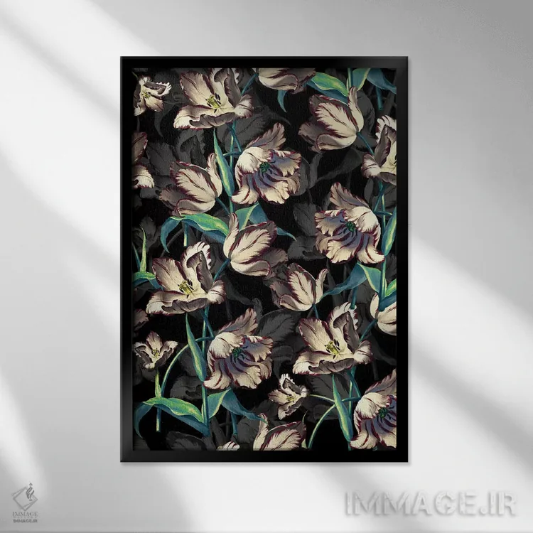 تابلو جنگل شب شماره ۱۳ اثر برجو کورکمازیورک - نمای قابدار مشکی