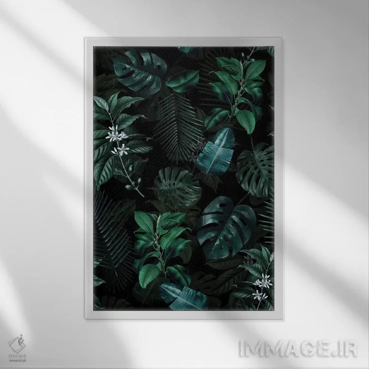 تابلو باغ گرمسیری شماره ۲ اثر برجو کورکمازیورک - نمای قابدار سفید