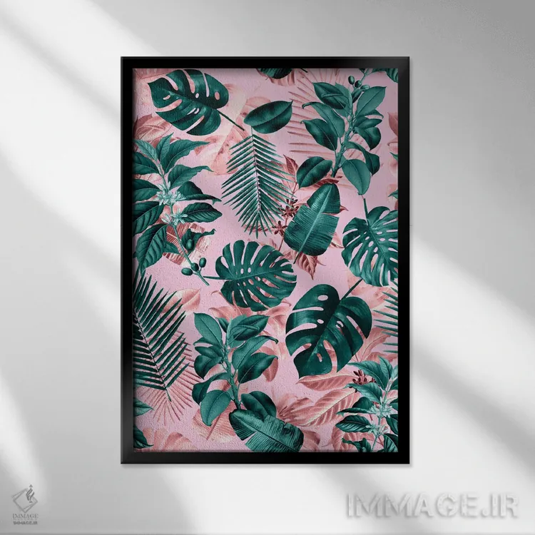 تابلو باغ گرمسیری شماره ۳ اثر برجو کورکمازیورک - نمای قابدار مشکی