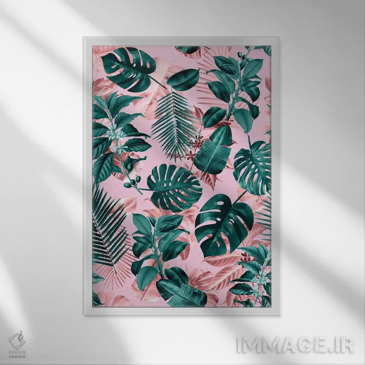 تابلو باغ گرمسیری شماره ۳ اثر برجو کورکمازیورک - نمای قابدار سفید