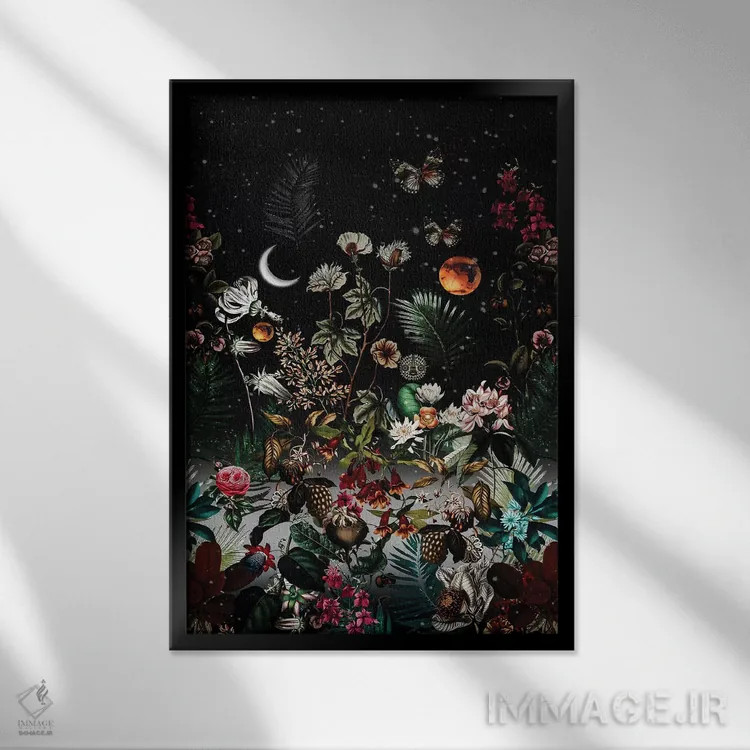 تابلو شب اثر برجو کورکمازیورک - نمای قابدار مشکی