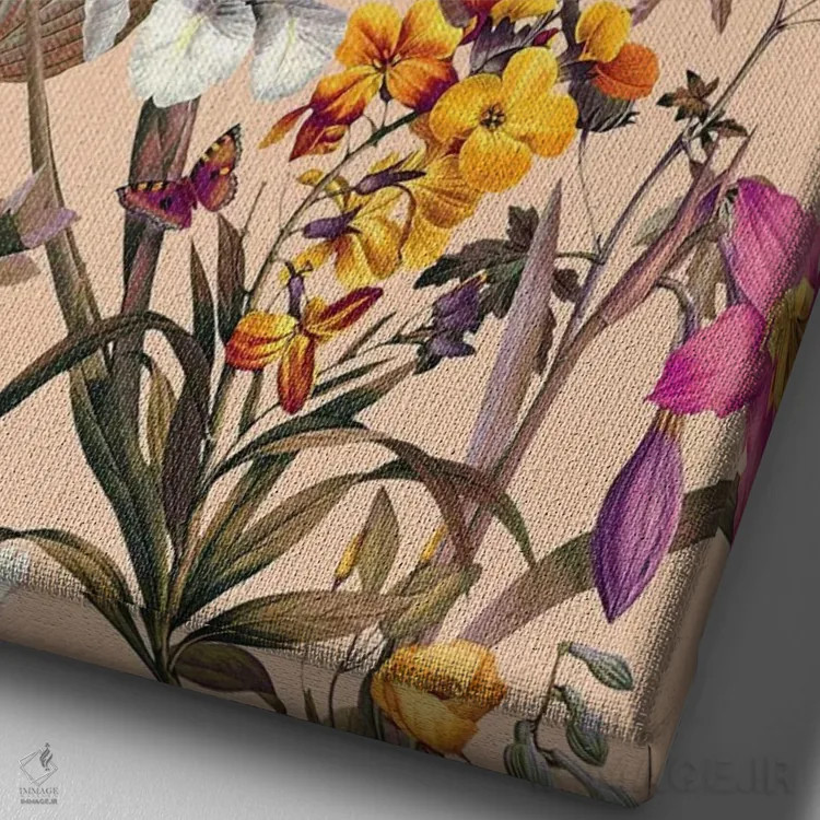 تابلو باغ عجیبوغریب شماره ۴ اثر برجو کورکمازیورک - نمای نزدیک بافت بوم