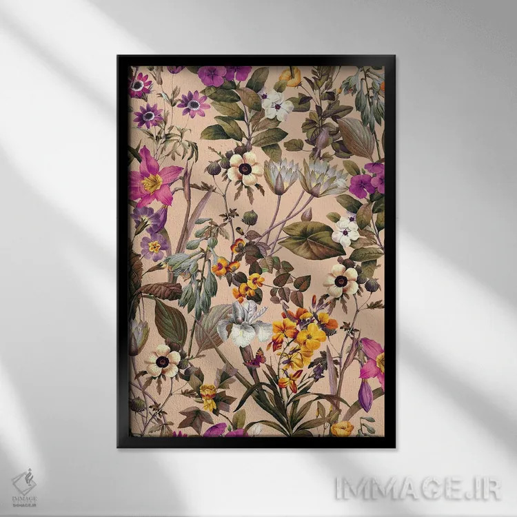 تابلو باغ عجیبوغریب شماره ۴ اثر برجو کورکمازیورک - نمای قابدار مشکی