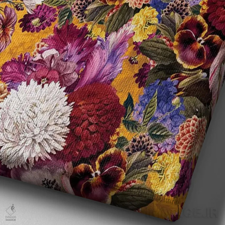 تابلو باغ عجیبوغریب شماره ۱۳ اثر برجو کورکمازیورک - نمای نزدیک بافت بوم