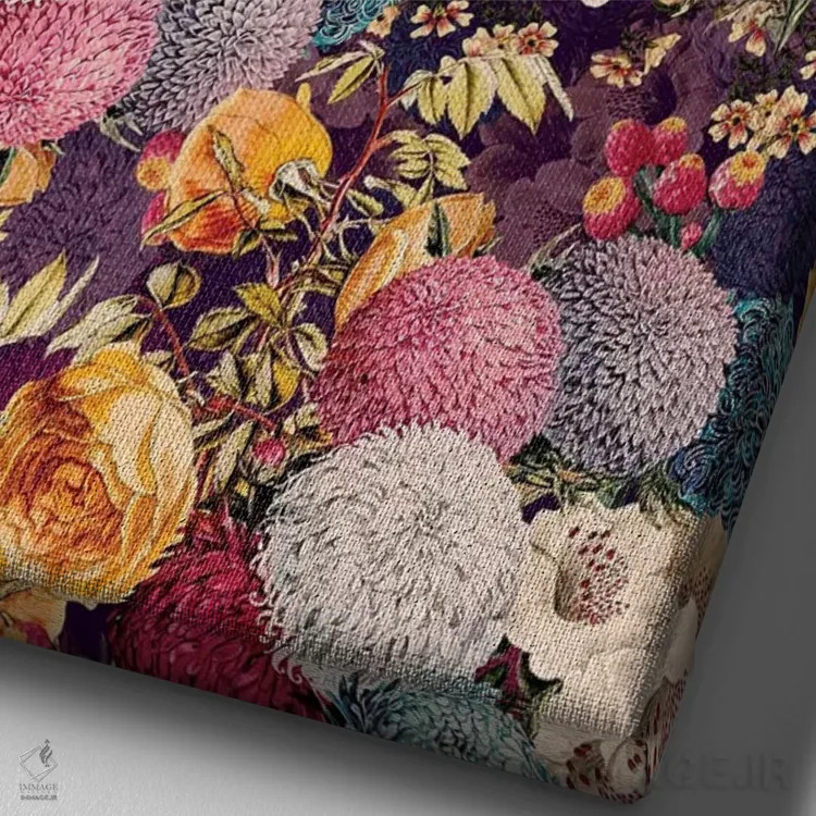 تابلو باغ عجیبوغریب شماره ۱۰ اثر برجو کورکمازیورک - نمای نزدیک بافت بوم