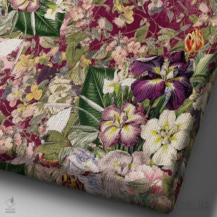 تابلو باغ عجیبوغریب شماره ۱۲ اثر برجو کورکمازیورک - نمای نزدیک بافت بوم