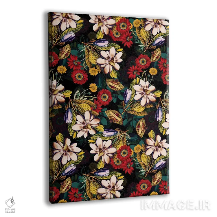 تابلو طرح گلدار ژاپنی اثر برجو کورکمازیورک - نمای پرسپکتیو محصول