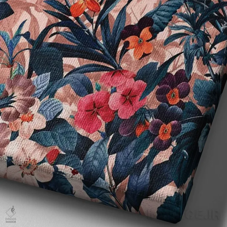 تابلو باغ گیاهی تابستانی شماره ۱۱ اثر برجو کورکمازیورک - نمای نزدیک بافت بوم