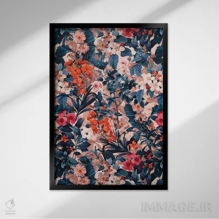 تابلو باغ گیاهی تابستانی شماره ۱۱ اثر برجو کورکمازیورک - نمای قابدار مشکی