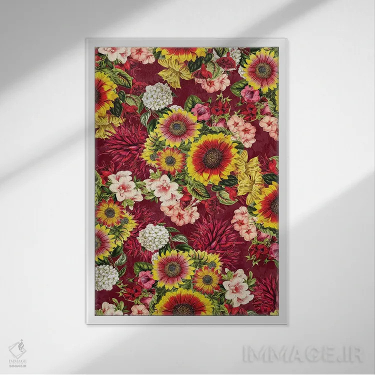 تابلو باغ گیاهی تابستانی شماره ۱۵ اثر برجو کورکمازیورک - نمای قابدار سفید