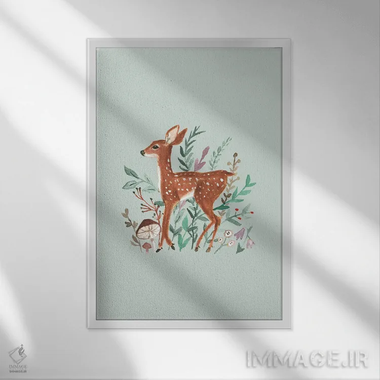 تابلو جنگلچه اثر برنادت اوربانویک - نمای قابدار سفید