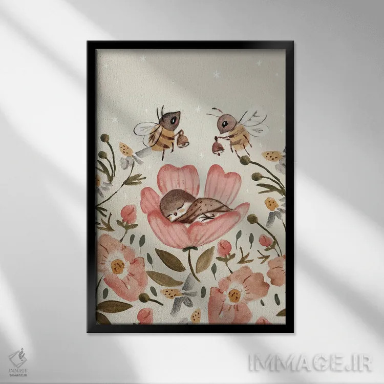 تابلو بیدار شو اثر برنادت اوربانویک - نمای قابدار مشکی