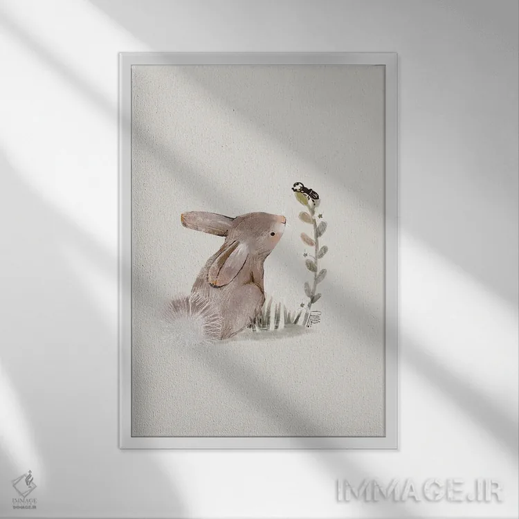 تابلو سوسک شاخدار پیدا کردم اثر برنادت اوربانویک - نمای قابدار سفید