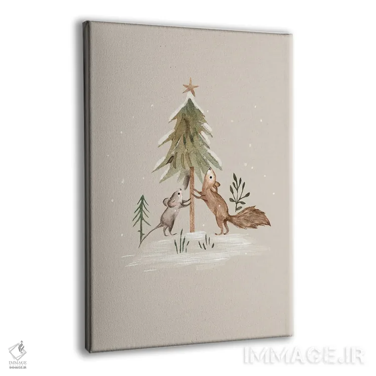 تابلو در جستجوی درخت کریسمس اثر برنادت اوربانویک - نمای پرسپکتیو محصول