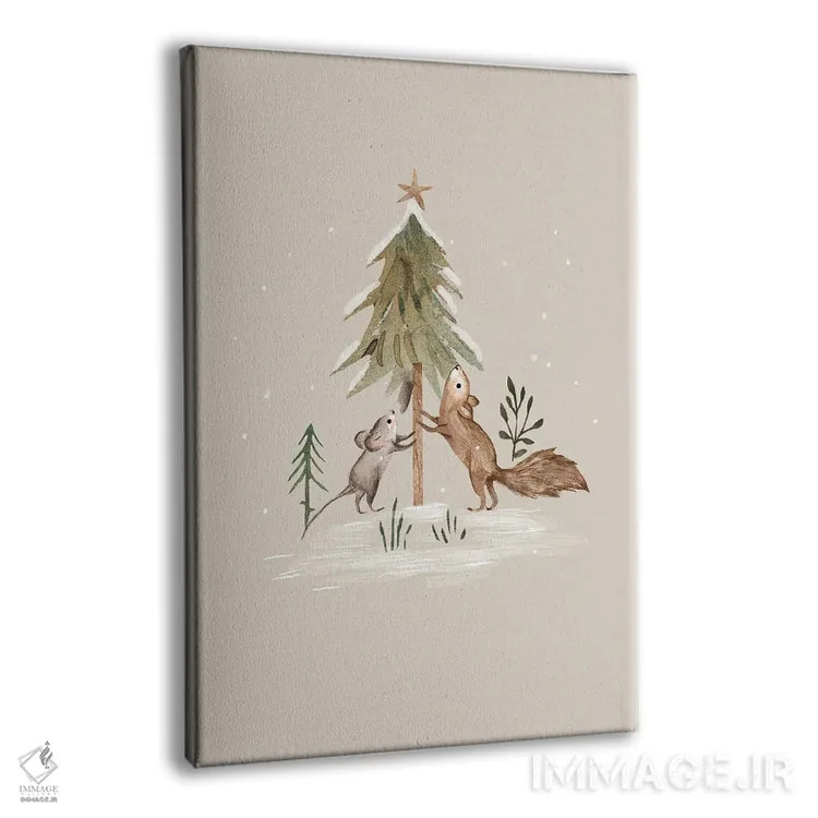 تابلو در جستجوی درخت کریسمس اثر برنادت اوربانویک - نمای پرسپکتیو محصول