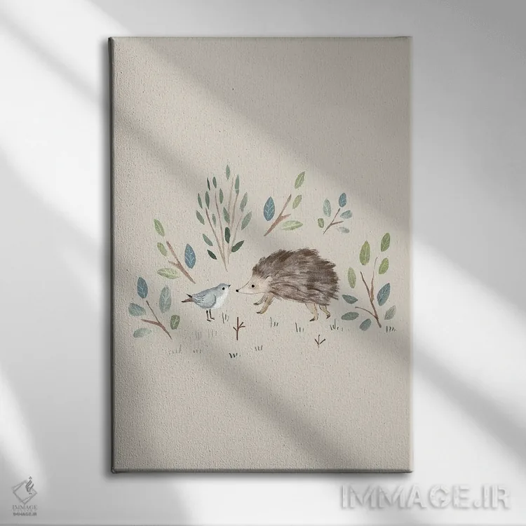 تابلو حیوانات بامزه اثر برنادت اوربانویک - نمای روبهرو روی دیوار