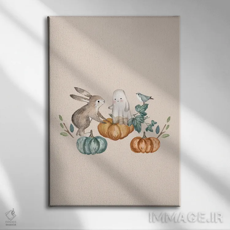 تابلو هالووین بامزه اثر برنادت اوربانویک - نمای روبهرو روی دیوار