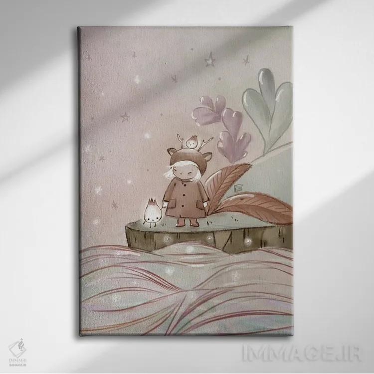 تابلو اقیانوس جادویی اثر برنادت اوربانویک - نمای روبهرو روی دیوار