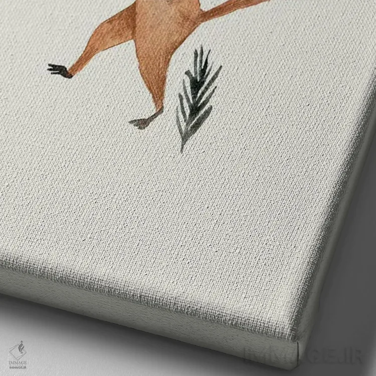 تابلو آمادهسازی برای کریسمس اثر برنادت اوربانویک - نمای نزدیک بافت بوم