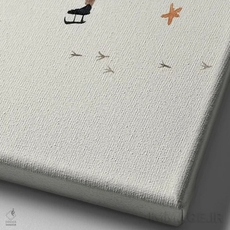 تابلو آمادهسازی برای کریسمس اثر برنادت اوربانویک - نمای نزدیک بافت بوم