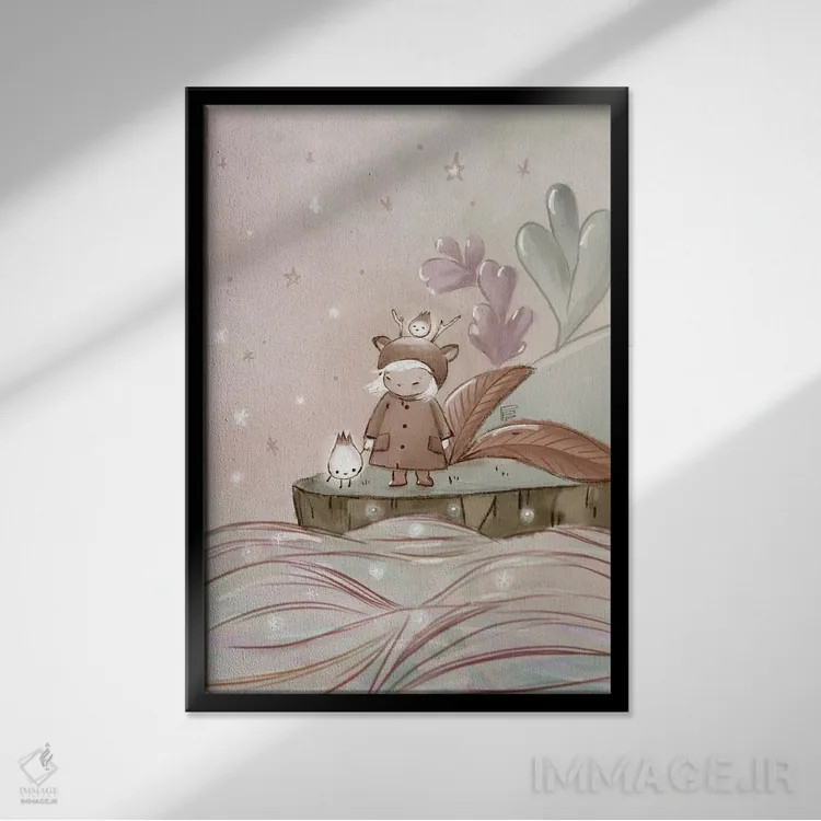 تابلو اقیانوس جادویی اثر برنادت اوربانویک - نمای قابدار مشکی