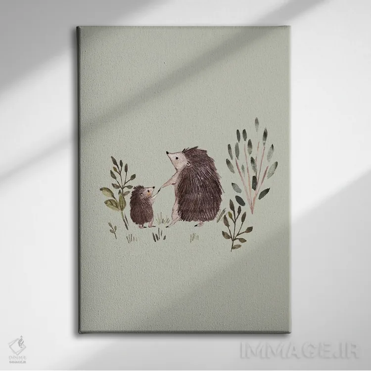 تابلو مامان و من اثر برنادت اوربانویک - نمای روبهرو روی دیوار