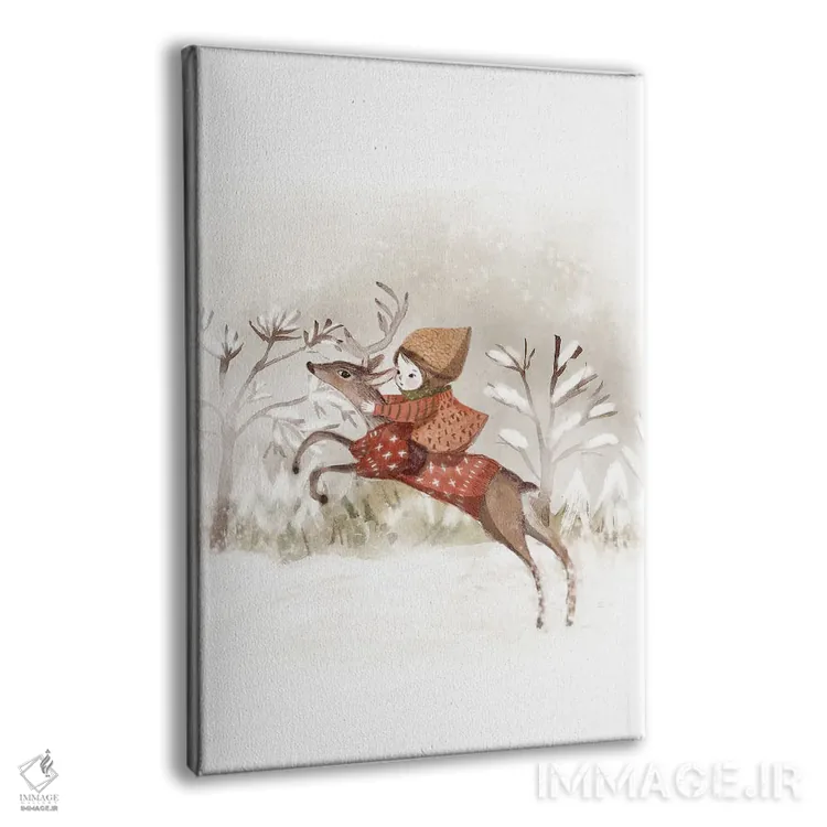 تابلو سفر زمستانی اثر برنادت اوربانویک - نمای پرسپکتیو محصول