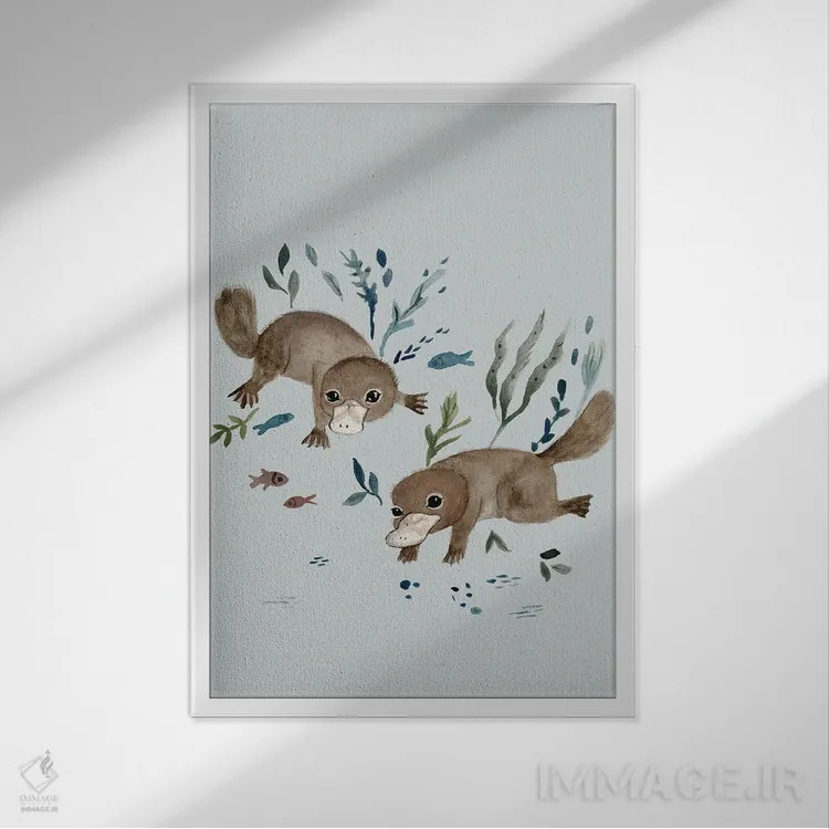 تابلو نوکاردکی (جانور) اثر برنادت اوربانویک - نمای قابدار سفید