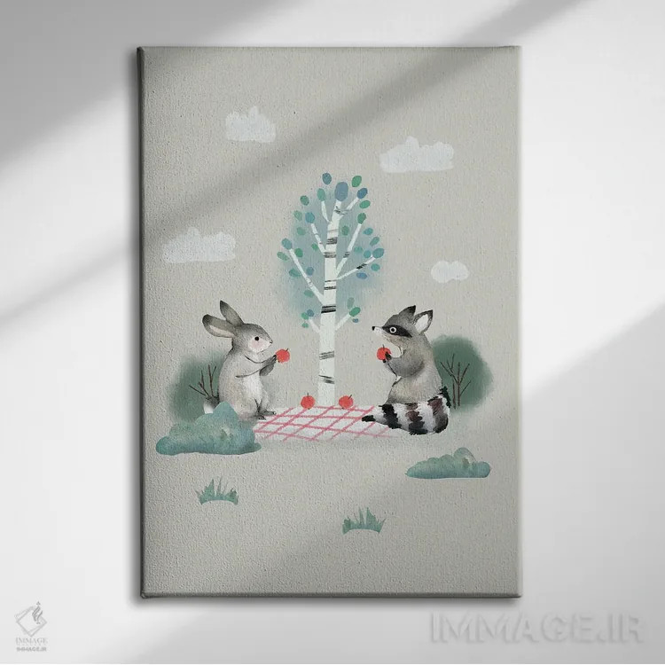 تابلو پیکنیک اثر برنادت اوربانویک - نمای روبهرو روی دیوار