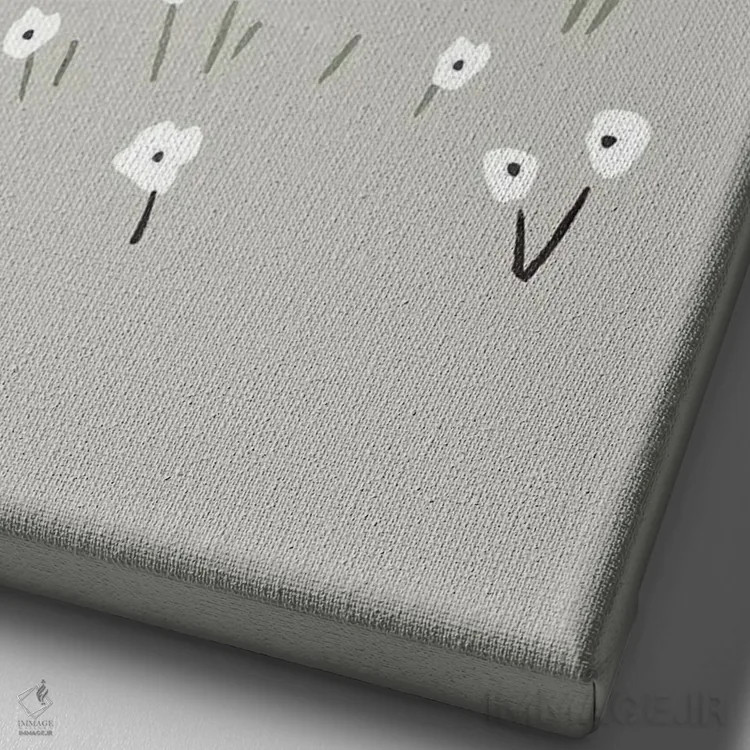 تابلو دوستی اثر برنادت اوربانویک - نمای نزدیک بافت بوم