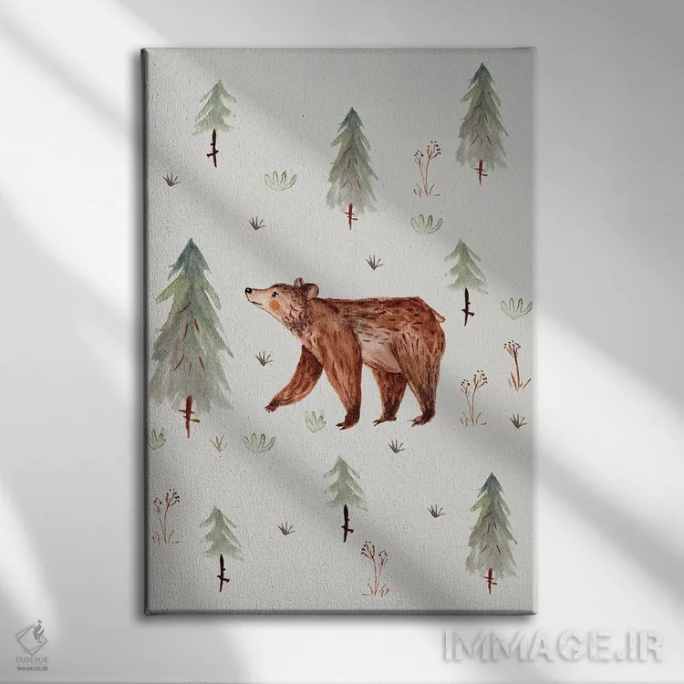 تابلو خرس اثر برنادت اوربانویک - نمای روبهرو روی دیوار